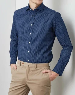 Chemise Slim Fit Made in Japan motifs bleu marine/bleu-Hackett London Sale