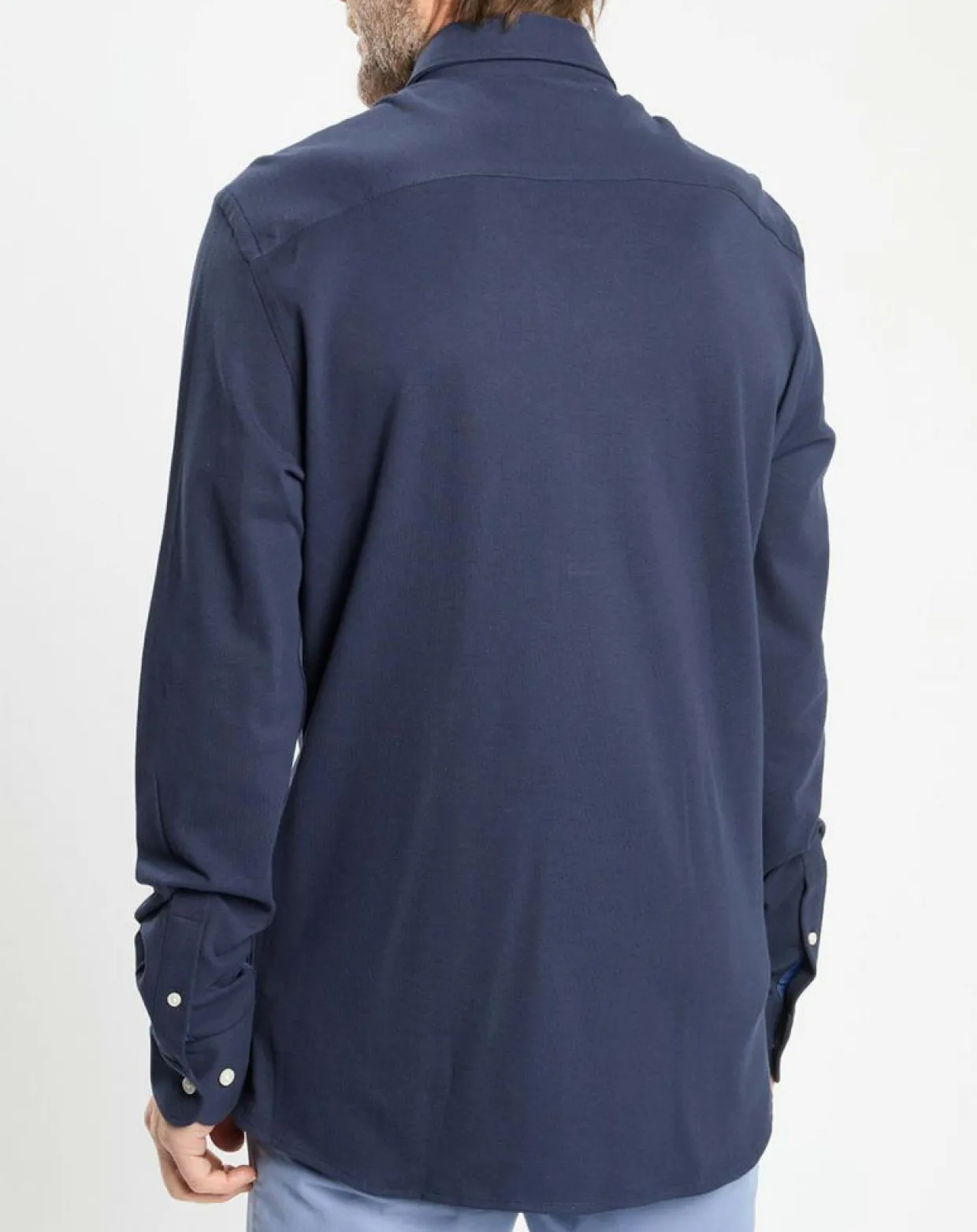 Homme Hackett London Chemises^Chemise Slim Fit manches longues piquée unie bleu foncé