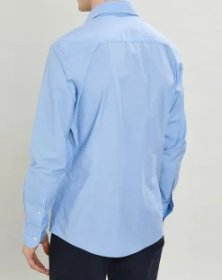 Chemise Slim Fit micro imprimé bleu ciel-Hackett London Sale