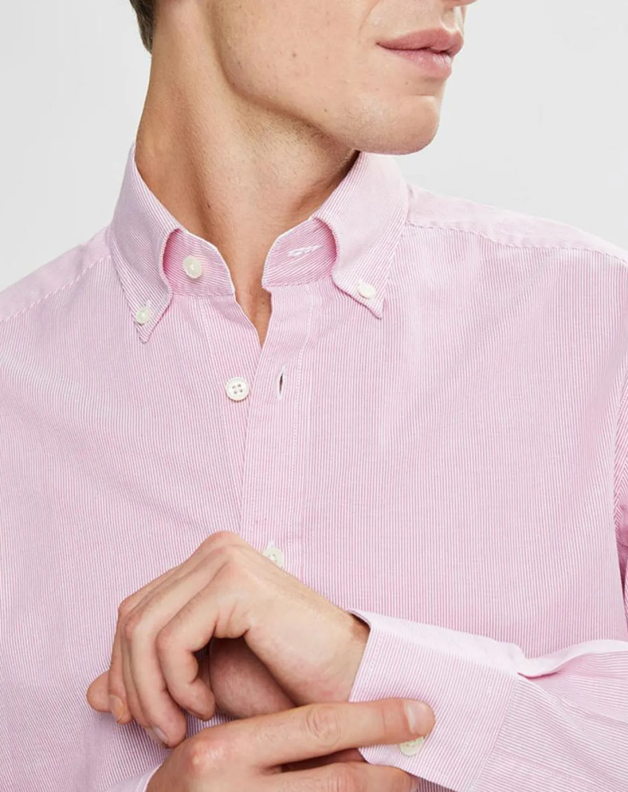 Homme Hackett London Chemises^Chemise Slim Fit Milleraie Oxford blanc/rose