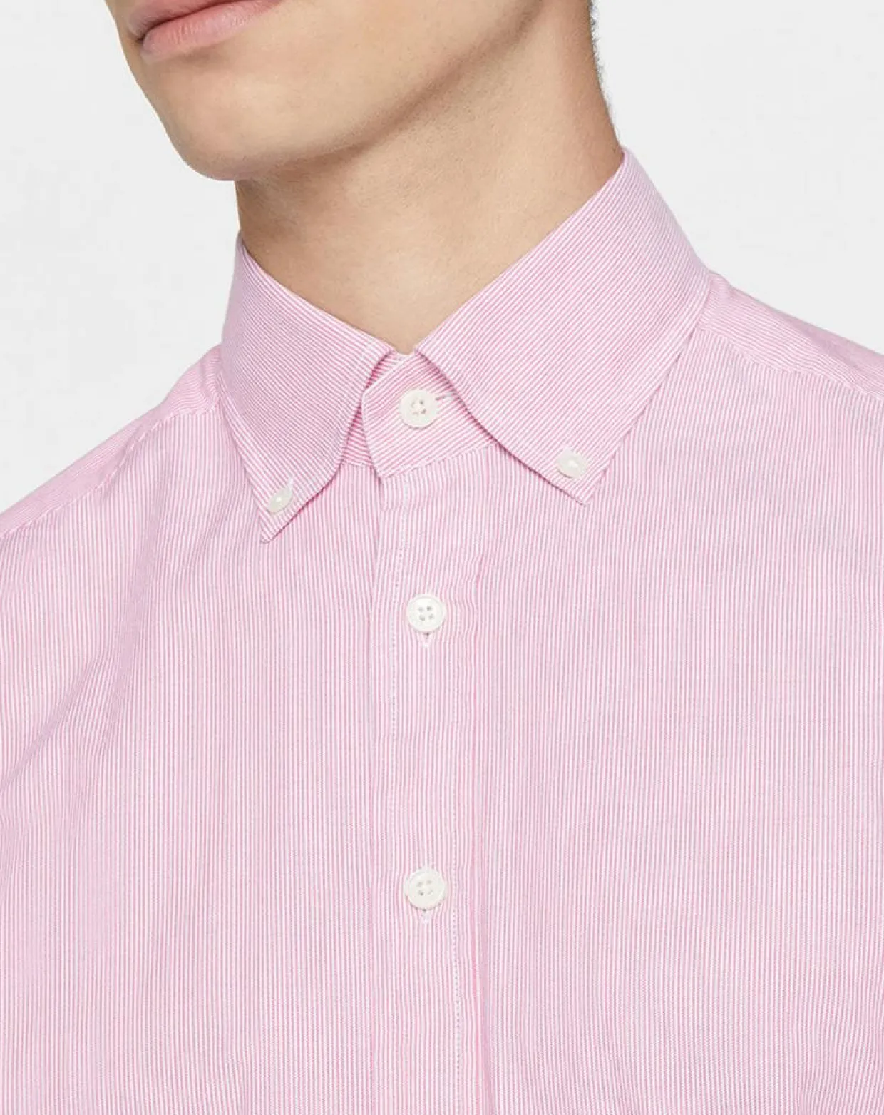 Homme Hackett London Chemises^Chemise Slim Fit Milleraie Oxford blanc/rose