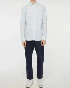 Homme Hackett London Chemises^Chemise Slim Fit Mix Travel imprimée bleu clair