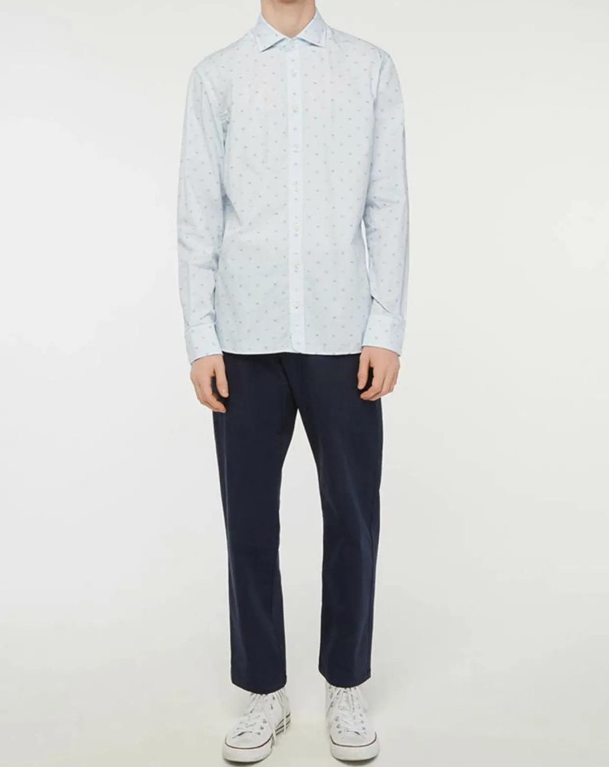 Homme Hackett London Chemises^Chemise Slim Fit Mix Travel imprimée bleu clair