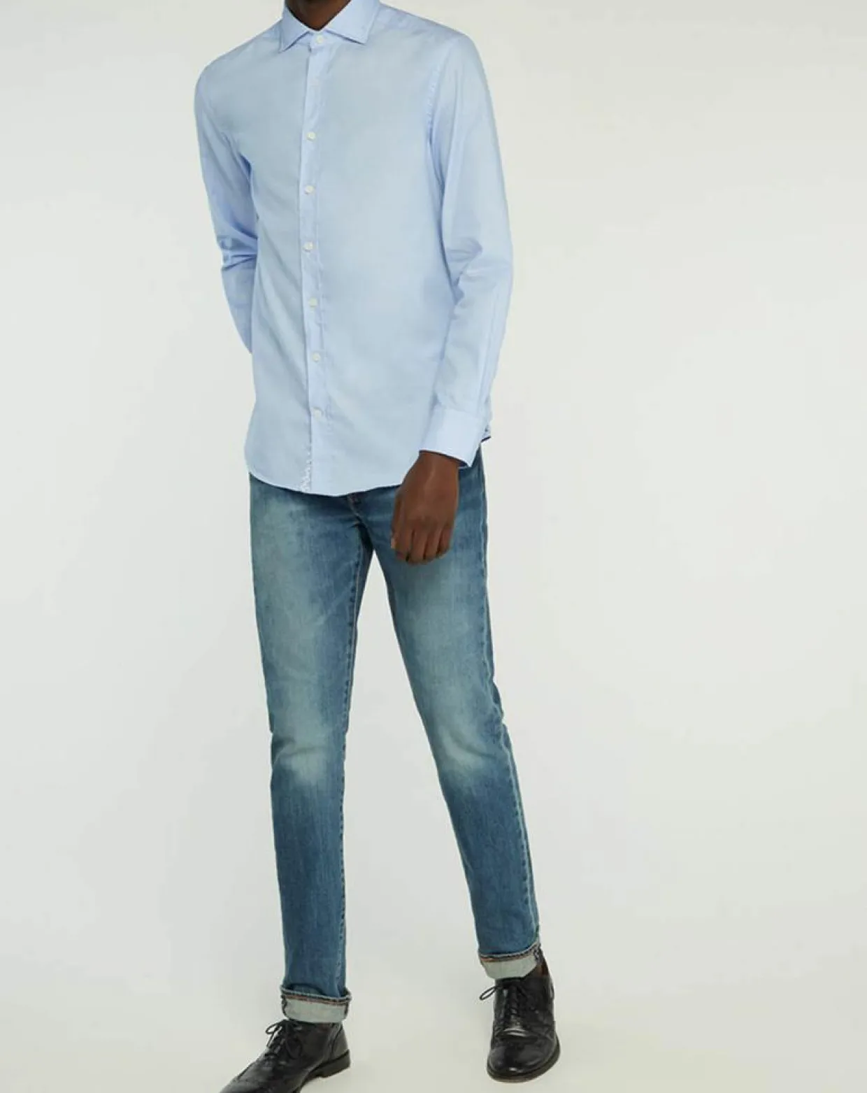 Homme Hackett London Chemises^Chemise Slim Fit Oposit Arabesk bleu clair