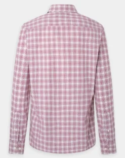 Chemise Slim Fit Oxford à carreaux rouge-Hackett London