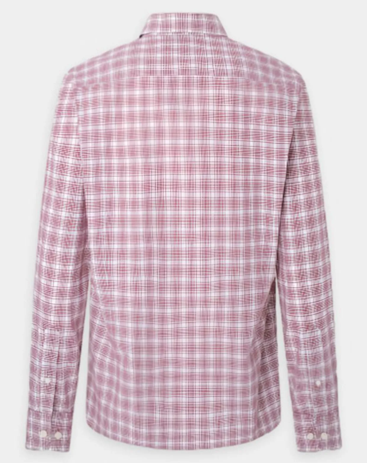 Chemise Slim Fit Oxford à carreaux rouge-Hackett London