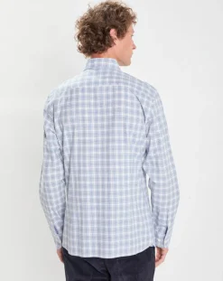 Homme Hackett London Chemises^Chemise Slim Fit Oxford à carreaux bleu/blanc