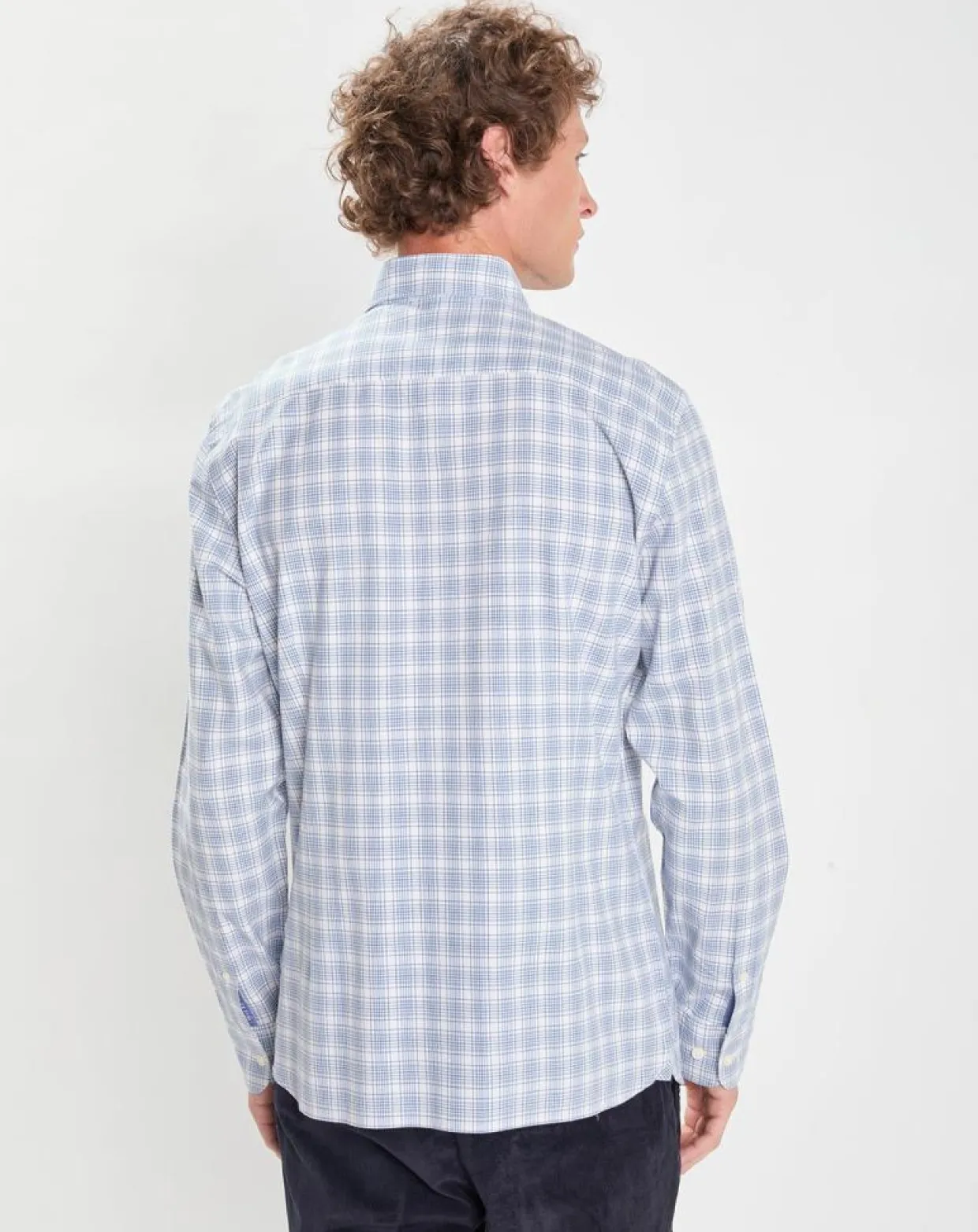 Homme Hackett London Chemises^Chemise Slim Fit Oxford à carreaux bleu/blanc