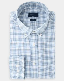 Homme Hackett London Chemises^Chemise Slim Fit Oxford à carreaux bleu/blanc