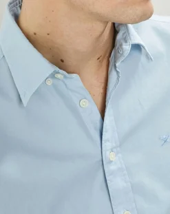 Chemise Slim Fit Oxford bleu clair-Hackett London Sale