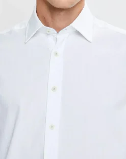 Homme Hackett London Chemises^Chemise Slim Fit Patch Coude blanche
