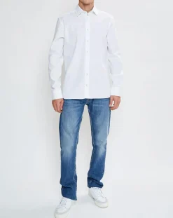 Homme Hackett London Chemises^Chemise Slim Fit Patch Coude blanche