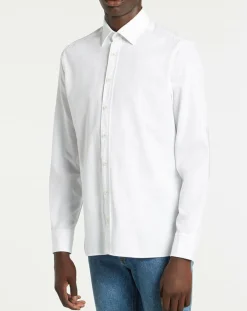 Homme Hackett London Chemises^Chemise Slim Fit Patch Coude blanche