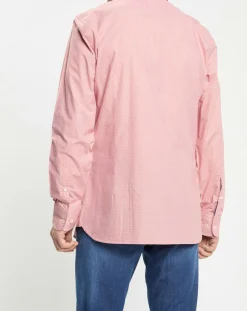 Chemise Slim Fit Pop à micro vichy rouge/blanc-Hackett London Outlet