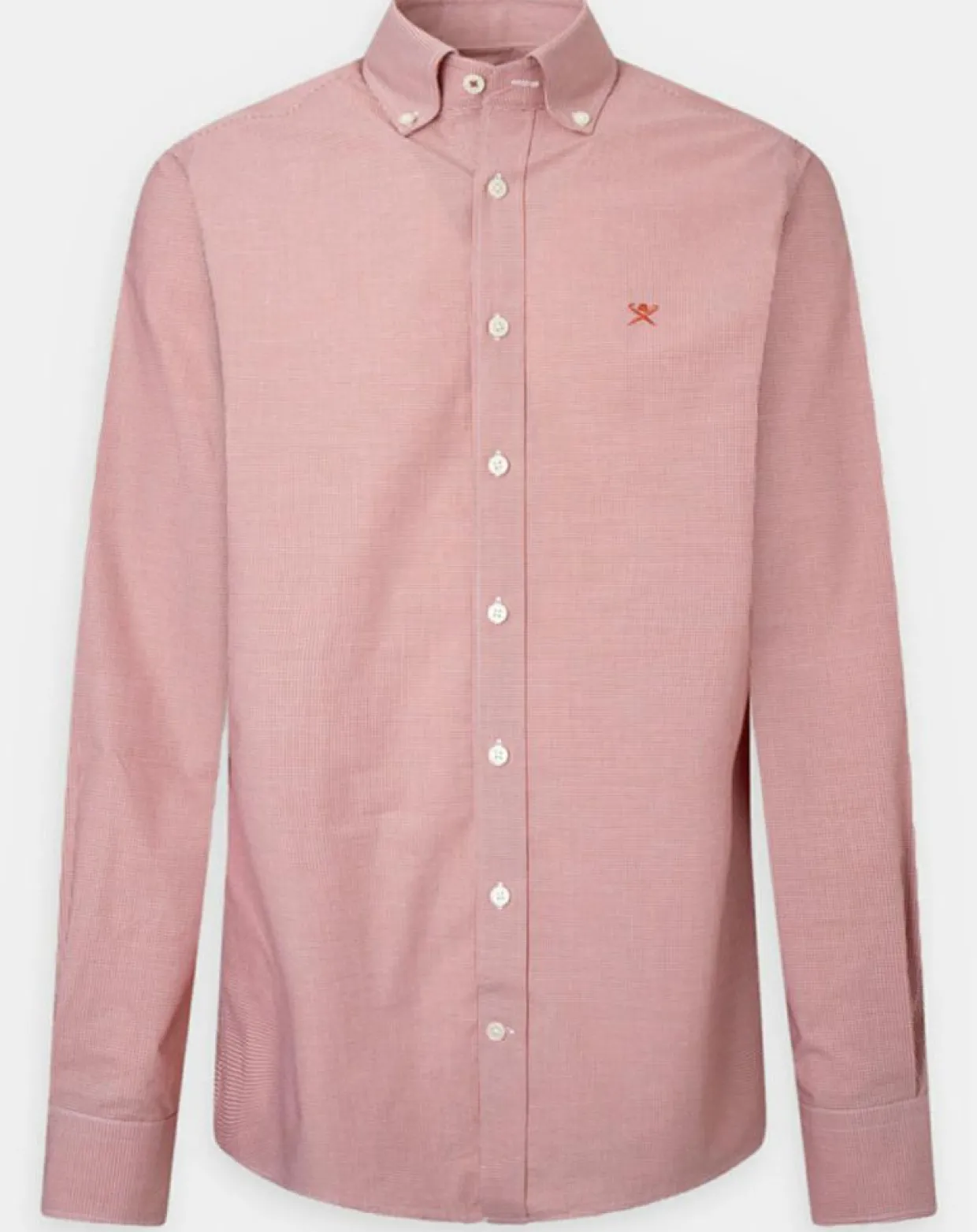 Chemise Slim Fit Pop à micro vichy rouge/blanc-Hackett London Outlet