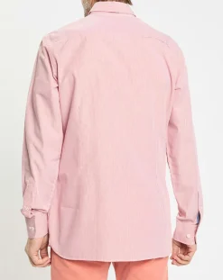 Homme Hackett London Chemises^Chemise Slim Fit Pop Milleraies rouge/blanc