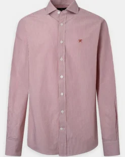 Homme Hackett London Chemises^Chemise Slim Fit Pop Milleraies rouge/blanc