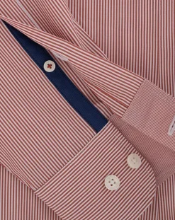 Homme Hackett London Chemises^Chemise Slim Fit Pop Milleraies rouge/blanc