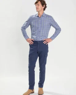 Homme Hackett London Chemises^Chemise Slim Fit Prince de Galles bleu moyen