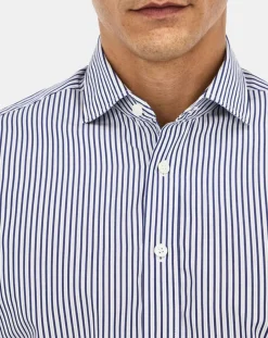 Chemise Slim Fit rayée bleue-Hackett London Sale