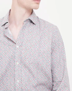Chemise Slim Fit Sammy imprimée beige/bleu/rouge-Hartford Sale