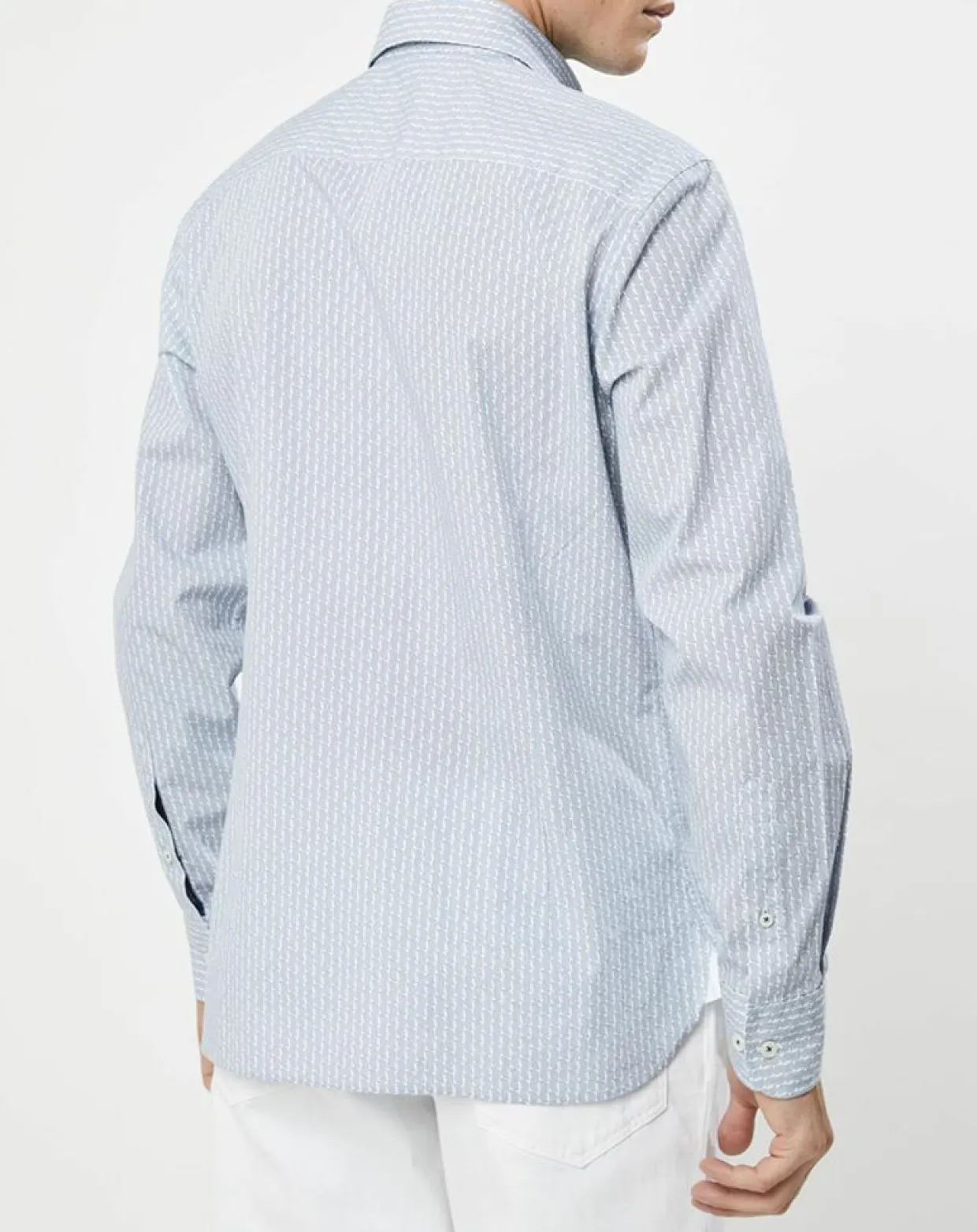Chemise Slim Fit Vague imprimée bleue-Hackett London Discount