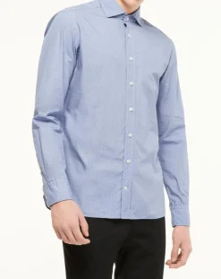 Chemise Slim Fit Valise imprimée bleue-Hackett London