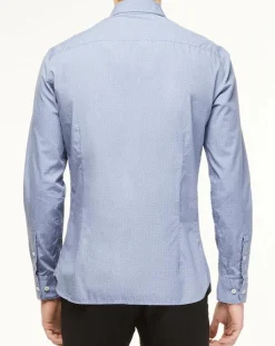 Chemise Slim Fit Valise imprimée bleue-Hackett London