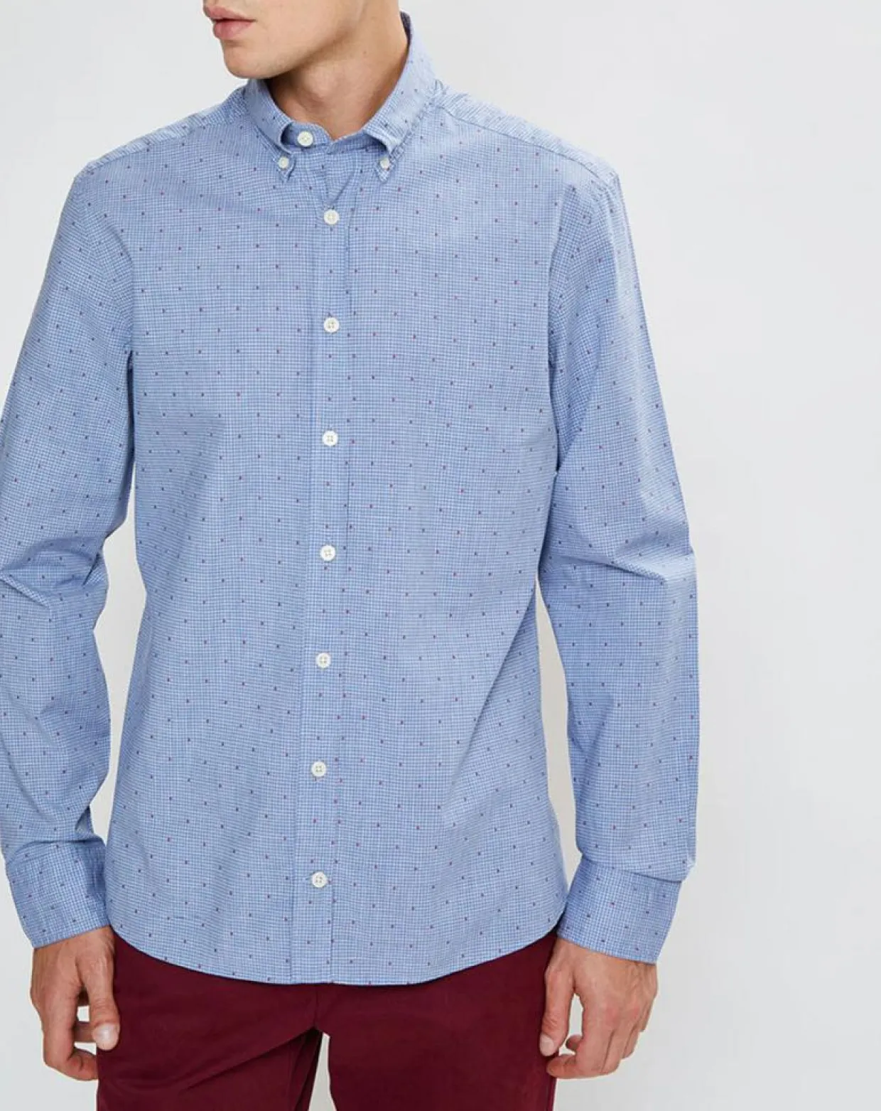 Homme Hackett London Chemises^Chemise Slim Fit Wash fil coupé bleue