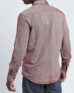 Homme Dockers Chemises^Chemise Slim Flex rayures rouge/blanc
