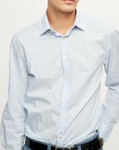Chemise slim imprimée bleu ciel-Marc O'Polo Hot