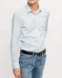 Chemise slim imprimée bleu ciel-Marc O'Polo Hot