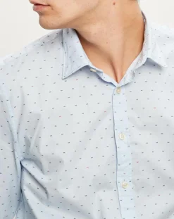 Chemise slim imprimée bleu ciel-Marc O'Polo Hot