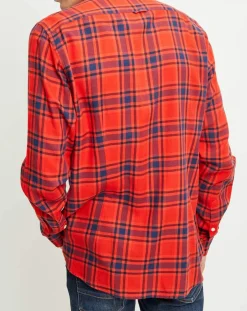 Homme Marc O'Polo Chemises^Chemise slim Pilou carreaux rouge/bleu