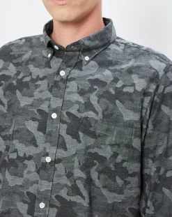 Chemise Slim Side imprimé militaire grise-Hartford New