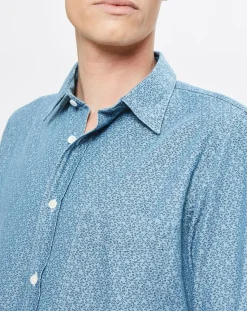 Homme Hartford Chemises^Chemise Slim Storm à imprimé fleuri bleu clair