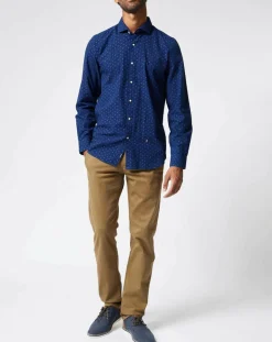 Chemise Tedworth Mid Print bleu moyen-Pepe Jeans Discount