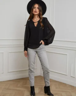 Chemisier Charlotte noir-Alice & Charlotte Discount