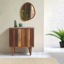 Chevet 1 porte droit Manguier Ramon Naturel - 45x40x50 cm-Bois & Chiffons Hot