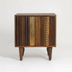 Chevet 1 porte droit Manguier Ramon Naturel - 45x40x50 cm-Bois & Chiffons Hot