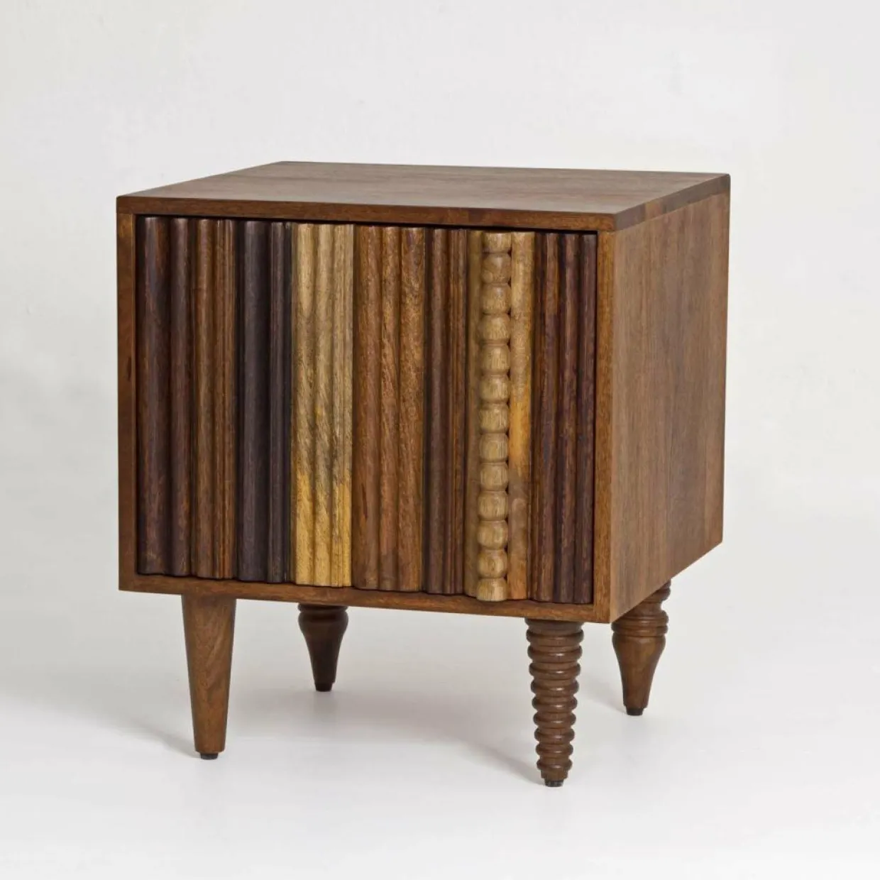Chevet 1 porte droit Manguier Ramon Naturel - 45x40x50 cm-Bois & Chiffons Hot
