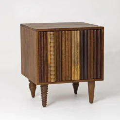 Bois & Chiffons Tables^Chevet 1 portes gauche Manguier Ramon Naturel - 45x40x50 cm