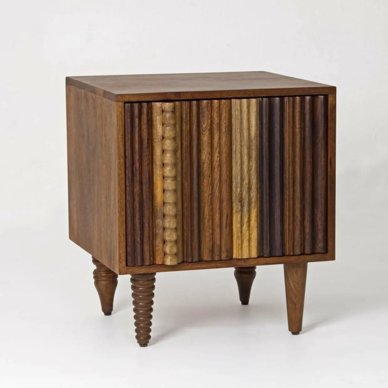 Bois & Chiffons Tables^Chevet 1 portes gauche Manguier Ramon Naturel - 45x40x50 cm