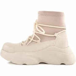 Chunky bottines beiges - Talon 6 cm-Lab78 Online