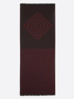 Coffret écharpe bicolore merlot - 183x72 cm-Devred New