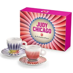 Illy Mugs, Tasses^Coffret de 2 Tasses Cappucino en Porcelaine Judy Chicago - 170 ml