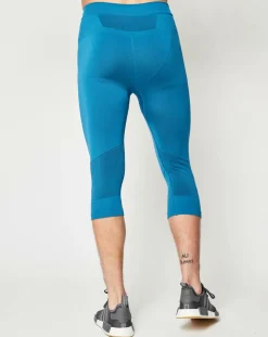 Collant 3/4 technique Evolution Warm Seamless bleu-Odlo Discount