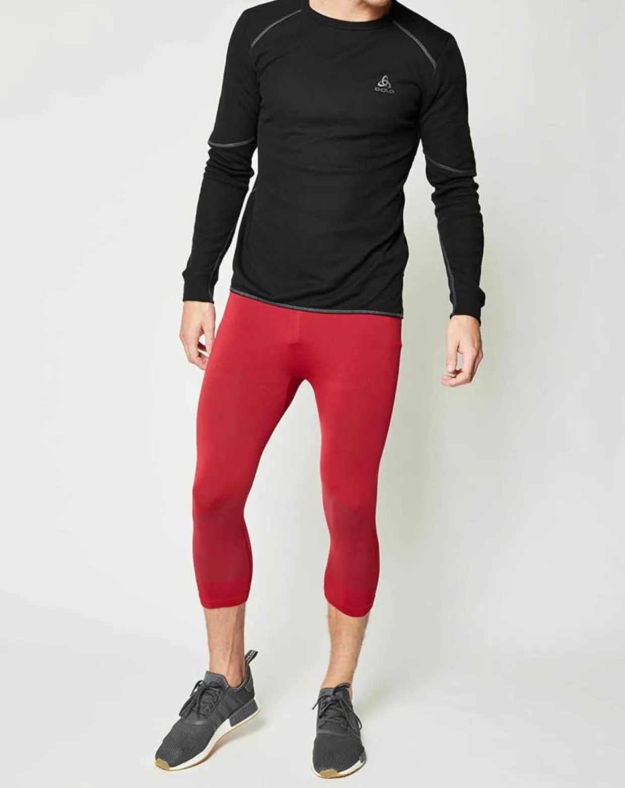 Collant technique 3/4 Evolution Warm Seamless rouge-Odlo Sale