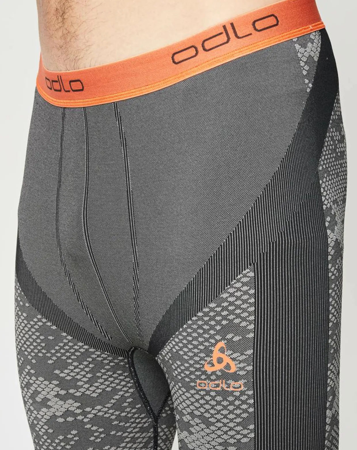 Homme Odlo Pantalons^Collant technique Blackcomb Evolution Warm gris béton/orange