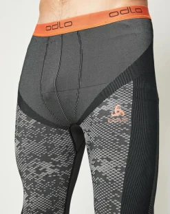Homme Odlo Pantalons^Collant technique Blackcomb Evolution Warm gris béton/orange